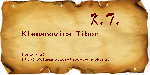 Klemanovics Tibor névjegykártya